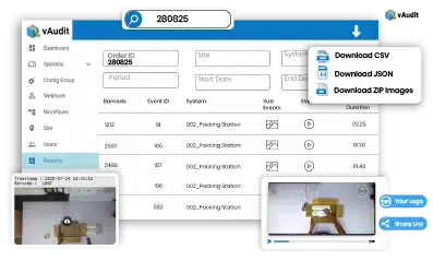 order packing video capture