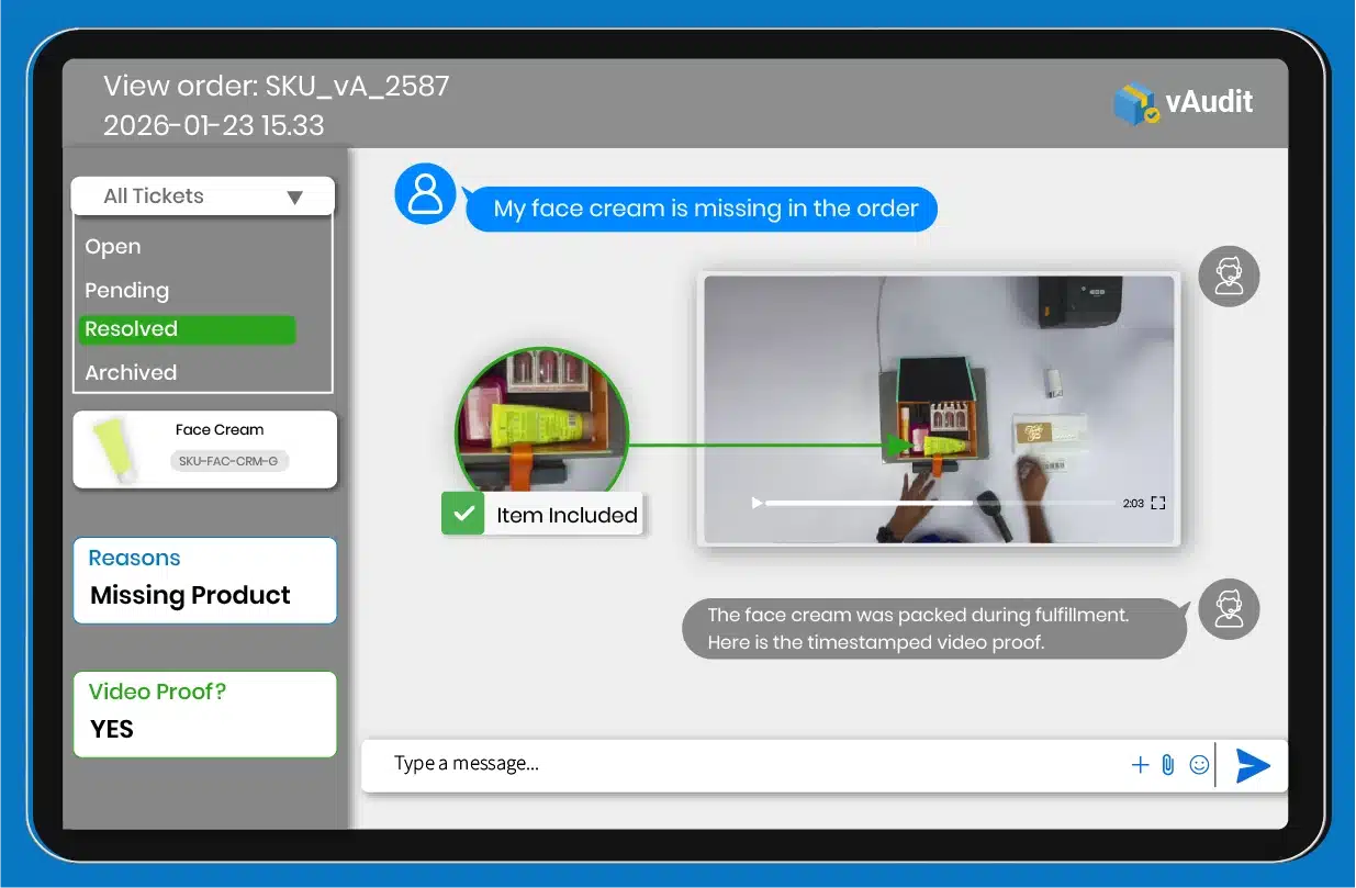 Order Verification For Missing Item