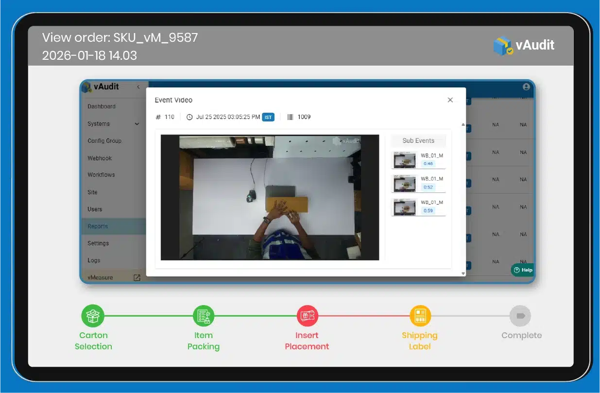 Packing Audits On Video