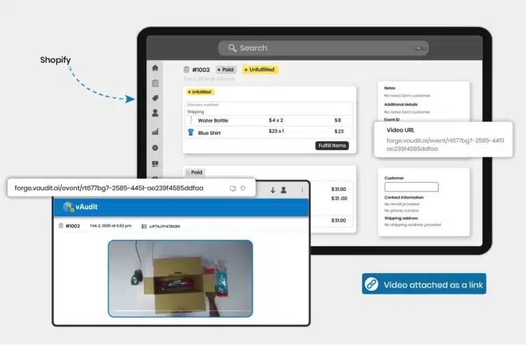 Packing Video Recording Integration Shopify