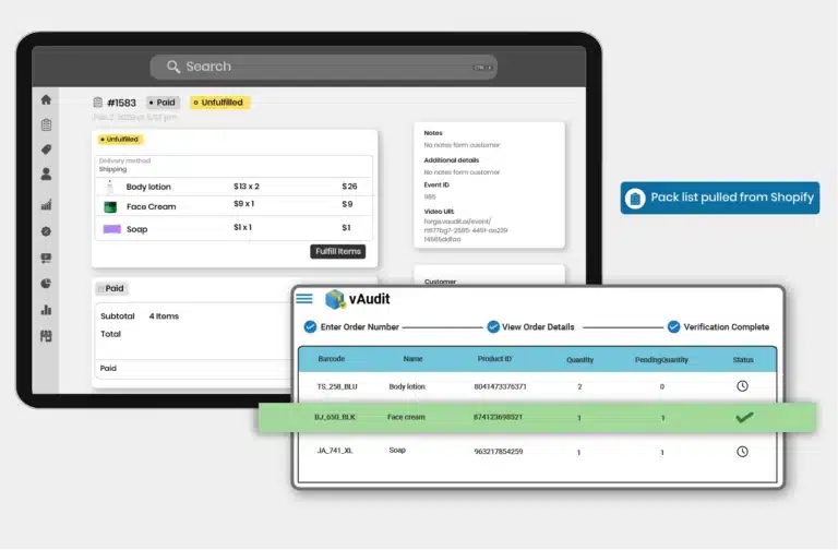 Shopify Order Verification With vAudit
