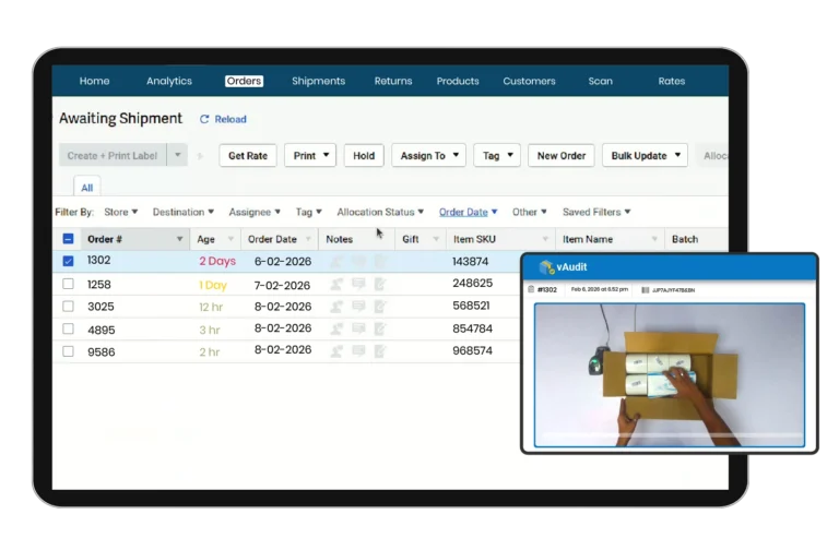 Shipstation order fulfillment recording