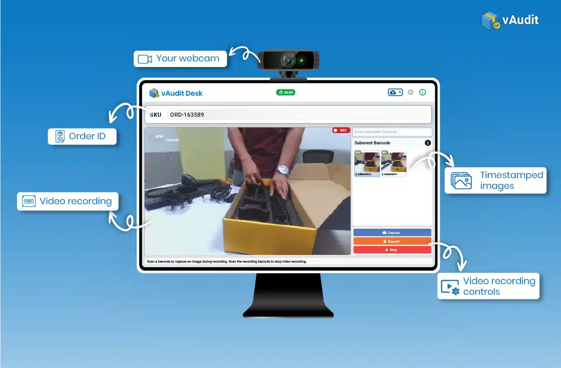 vAudit Packing Video Software Dashboard