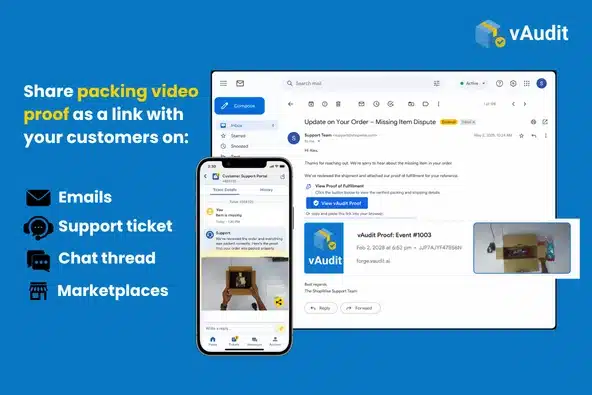 vAudit customer support proof sharing