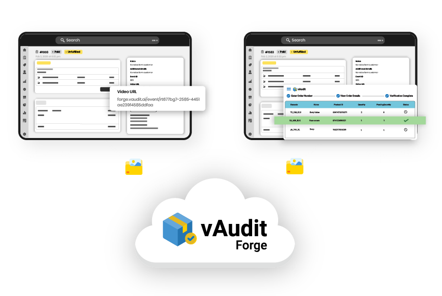 vAudit packing video cloud storage